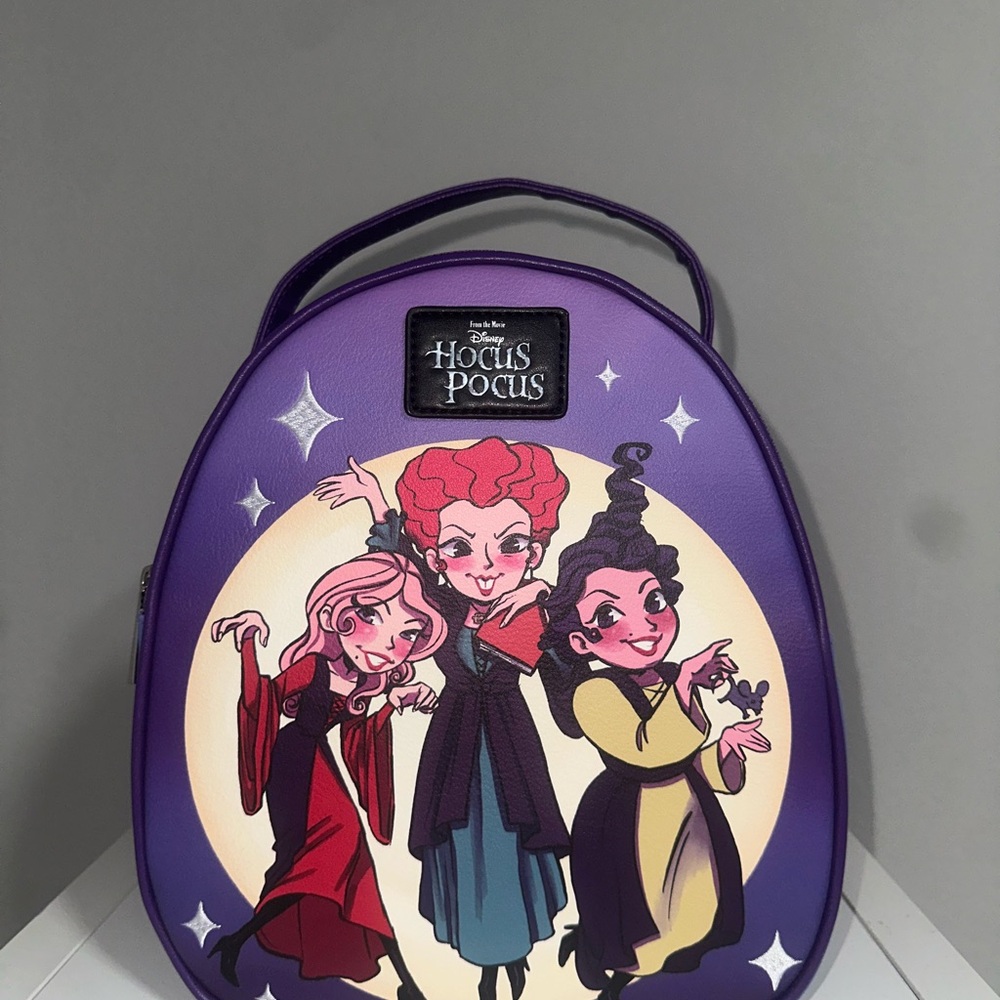 Loungefly Purple Hocus Pocus Character Backpack + Binx Cat Coin Purse